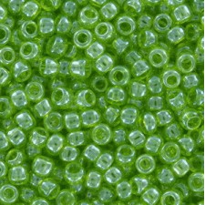 Toho seed beads 8/0 round Transparent-Lustered Lime Green - TR-08-105